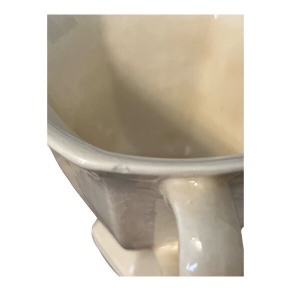Handmade Ivory Glazed Ceramic Cup – “ICA” Monogram – Signed 915 – Studio Pottery - Picture 7 of 7